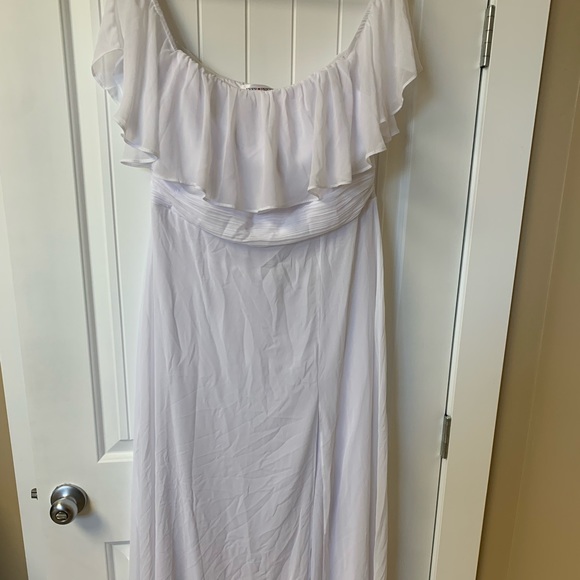 Ever-Pretty - Off the Shoulder Bridesmaid Dress with Thigh Split - Picture 5 of 10